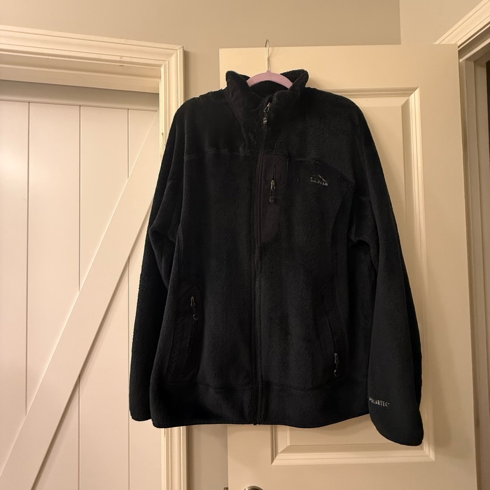 LL Bean Black Fleece Jacket